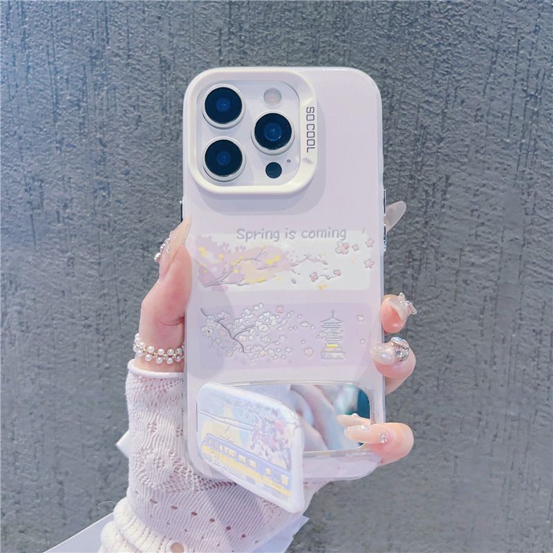 SAMSUNG ซากุระกระจกสําหรับSamsung S25 S24 S23 S22 S21 Plus S20 FEหมายเหตุ20 Ultra J2 J5 J7 Primeปลอก