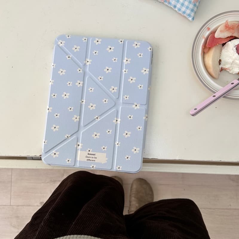 3 + Y สีฟ้าสดเต็มหน้าจอดอกไม้สําหรับ IPad10.2 Shell Ipad10th 5th Gen11 A16 ฝาครอบ Mini6 กรณี Air6/7 11/13 นิ้ว Air4/5 10.9 Pro11 M2 Ipad12.9 ฝาครอบป้องกันการดัด ราคา ถูกที่สุด ดีลบีเคเค แกลเลอรีภาพที่ 6