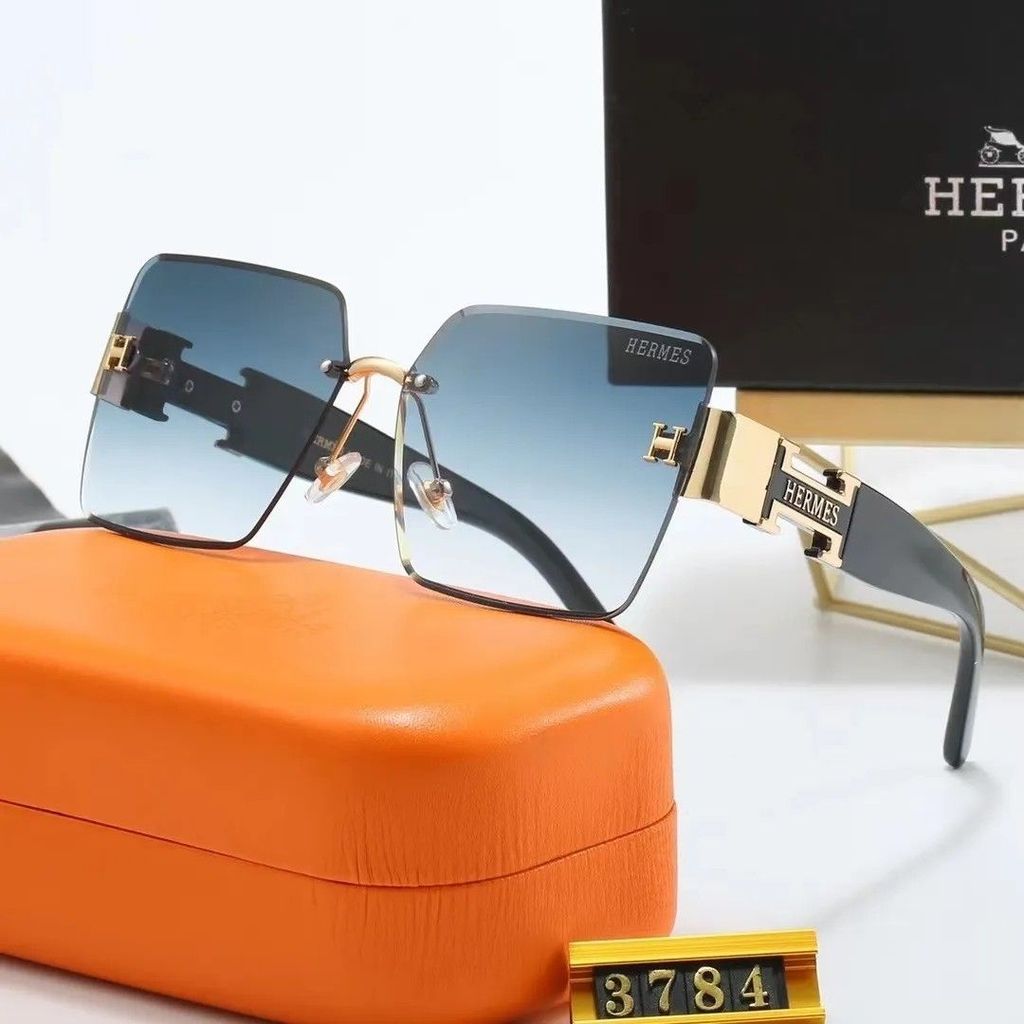 HERMES1580 แว่นกันแดด อัลตราไวโอเลต ดีไซน์แฟชั่น สวมใส่ง่ายทุกโอกาส