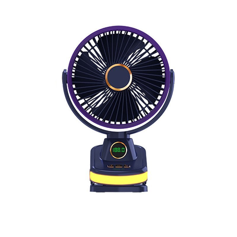 Clip-on Clip-On หอพักในครัวเรือน Clip-On Fan Fan Fan ชาร์จ USB Digital Display ห้องนอนสไตล์ใหม่ 2025