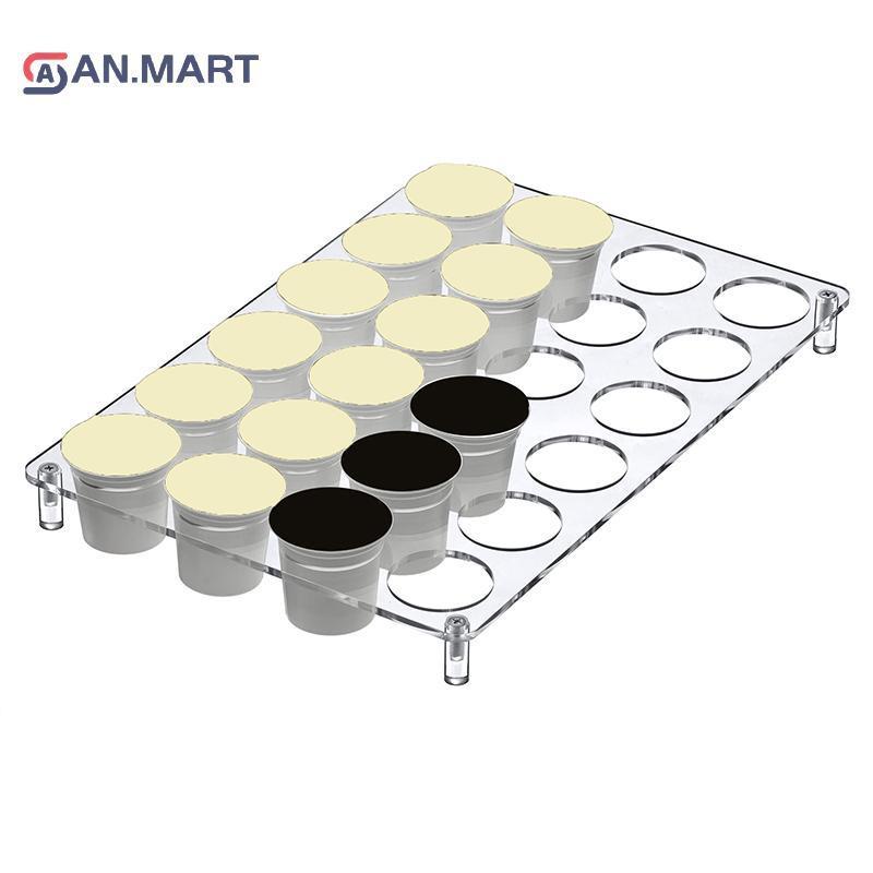 AN.MART 24-Slot ผู้ถือแคปซูลกาแฟลิ้นชัก Organizer Traypatible พร้อม K-Cup กาแฟ Pods อะคริลิคแคปซูล R