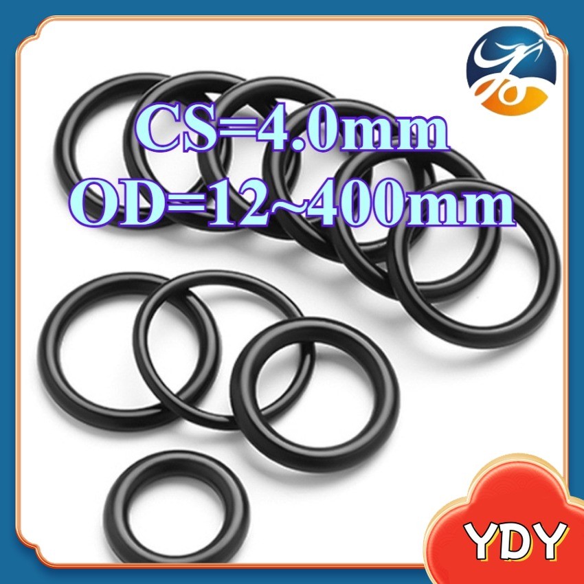CS4.0mm แหวนซีลยาง O-ring O-ring OD12-400mm แหวนซีลน้ํามันไนไตร, ปะเก็นสีดํากันน้ําและทนอุณหภูมิสูงC