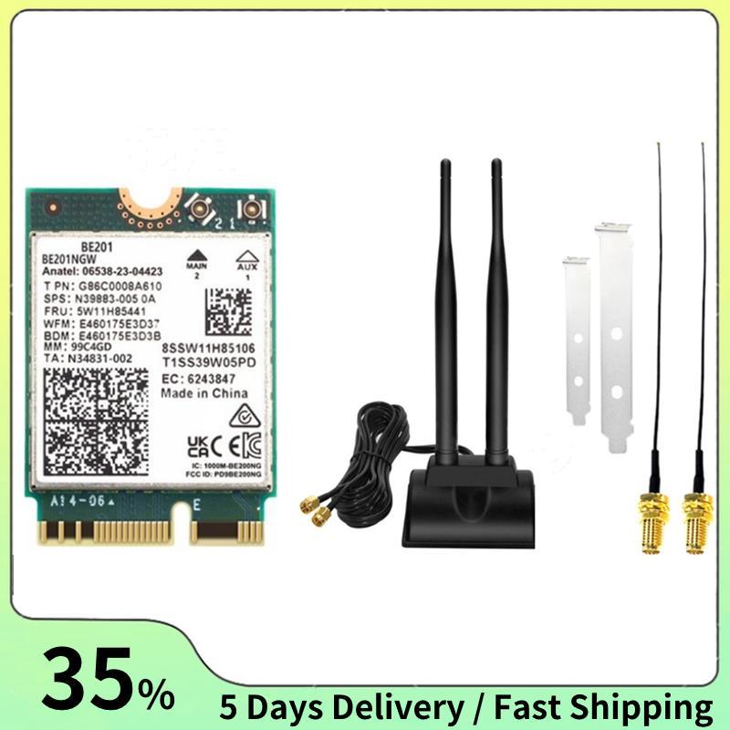 BE201 WIFI7 การ์ด Tri-Band 2.4G/5.8G/6G 8774Mbps BT5.4 7 การ์ดไร้สาย M.2 Cnvio3 AX211 สําหรับ Win10/