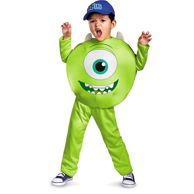 ฮาโลวีน Prince เครื่องแต่งกายเด็ก COSPLAY Mike Wazowski Monsters University ชุด 3 ชิ้น 10.16 A2
