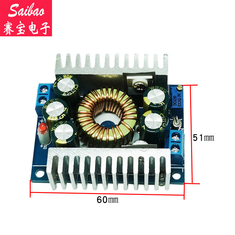 DC-DC โมดูล Buck ปรับได้ XL4016 Power 200W Low Grain Wave 12A แหล่งจ่ายไฟรถยนต์ประสิทธิภาพ 95%