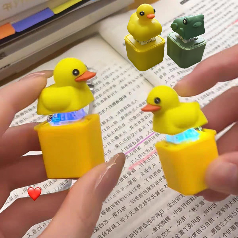 Frag Duck Voice พวงกุญแจ Creative Lighting Key แหวนจี้แบบชาร์จไฟได้อุปกรณ์ของขวัญวันเกิดเพื่อน