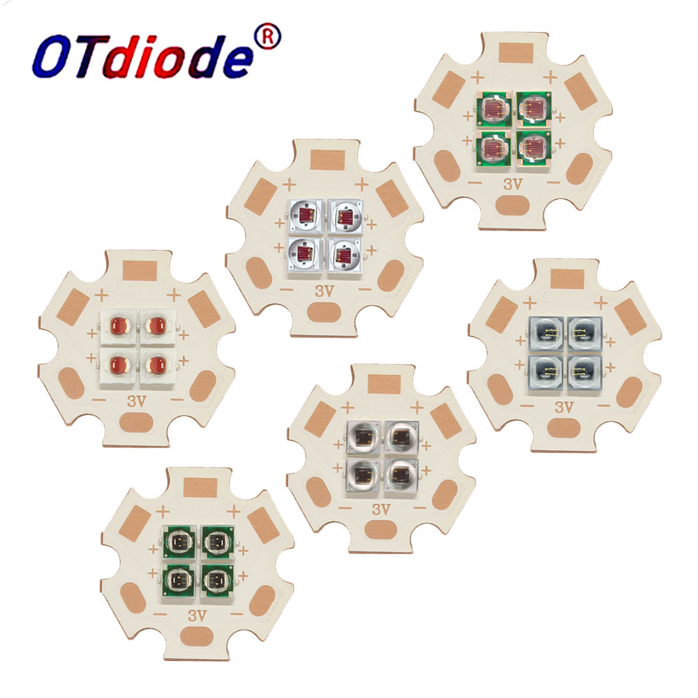IR LED 10W ชิปพลังงานสูงอินฟราเรด 660nm/730/760/8/850/940nm 12W 3535 ลูกปัด 2V 4V 8V 700/1400/2800mA