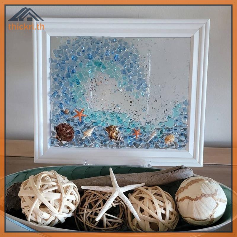 TT ใหม่ Sea Glass Art Kit Sea Glass Art Kit Sea เต่าเรซิ่น Beach Art ตกแต่ง PL
