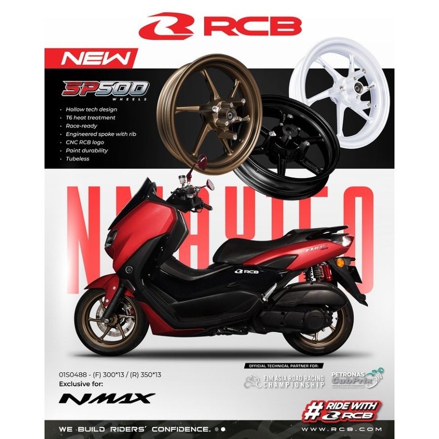 SP500 RCB NMAX V2 300/350-13 RACINGBOY RACING BOY NMAX155 V2 / V3 - SIZE 3.00/3.50-13