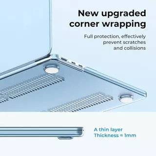 ใหม่ Ultra Slim Crystal Sky Blue Case สําหรับ MacBook Air Pro NEO 13 14 15 16 นิ้ว (M1/M2/M3/M4/M5)