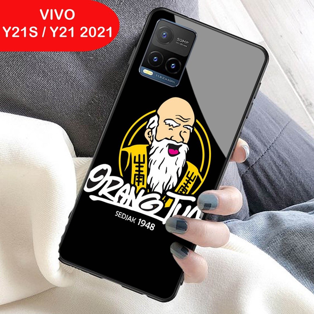 Softcase Glass Kaca VIVO Y21 Y21s 2021 - Casing Handphone VIVO Y21 Y21s 2021 [ S09 ]