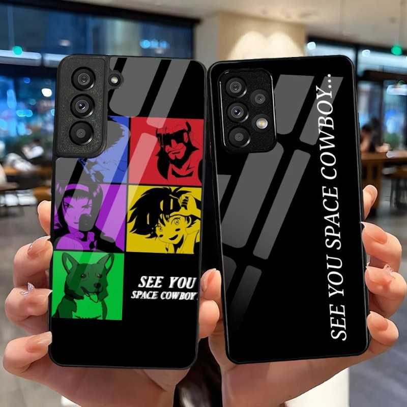 SAMSUNG คาวบอยBebop See You Spaceกระจกนิรภัยเคสโทรศัพท์สําหรับSamsung Galaxy S9 Plus S10 S10e S20 FE