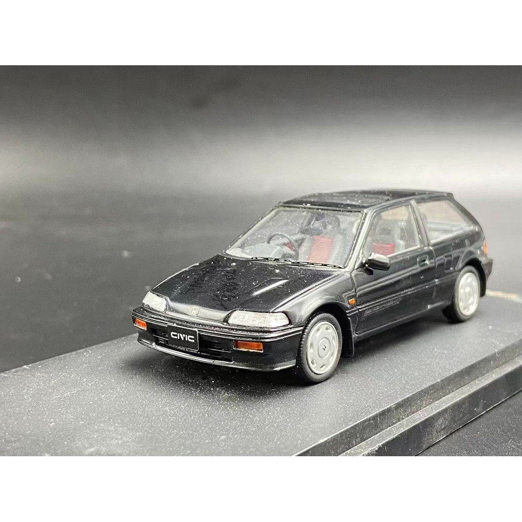 Mark43 1/43 Honda civic EF9 sir 2 civic รถเรซินสีดํารุ่นกระเป๋าจํานวนมากข้อบกพร่องหายไปชิ้นส่วนหายไป