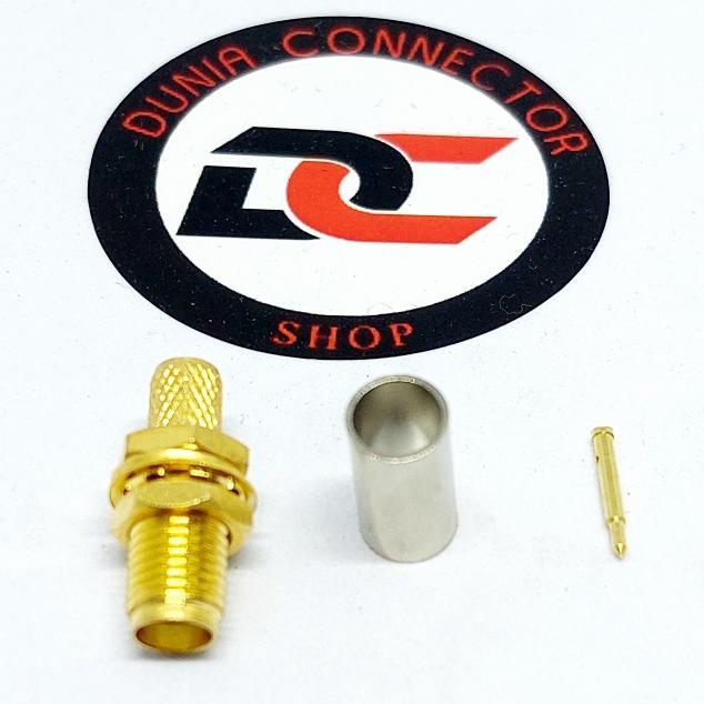 RP SMA FEMALE TO RG58 RG142 หางปลาพร้อมแหวนนิกเกิล NEW....!!!