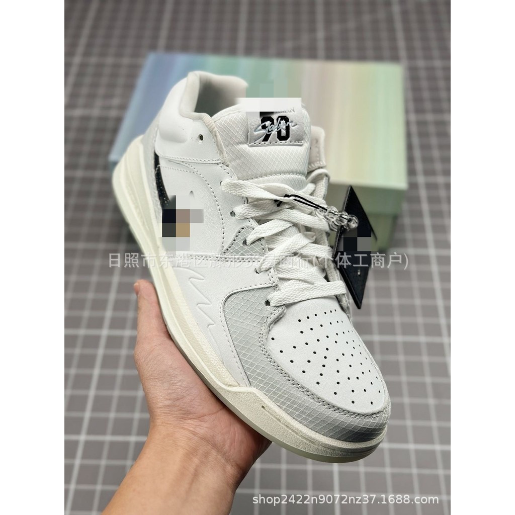 AJ Stium 9O Style Top Layer Leather Low-Top Anti-Slip Sports Shoes for Men and Women Five S Style