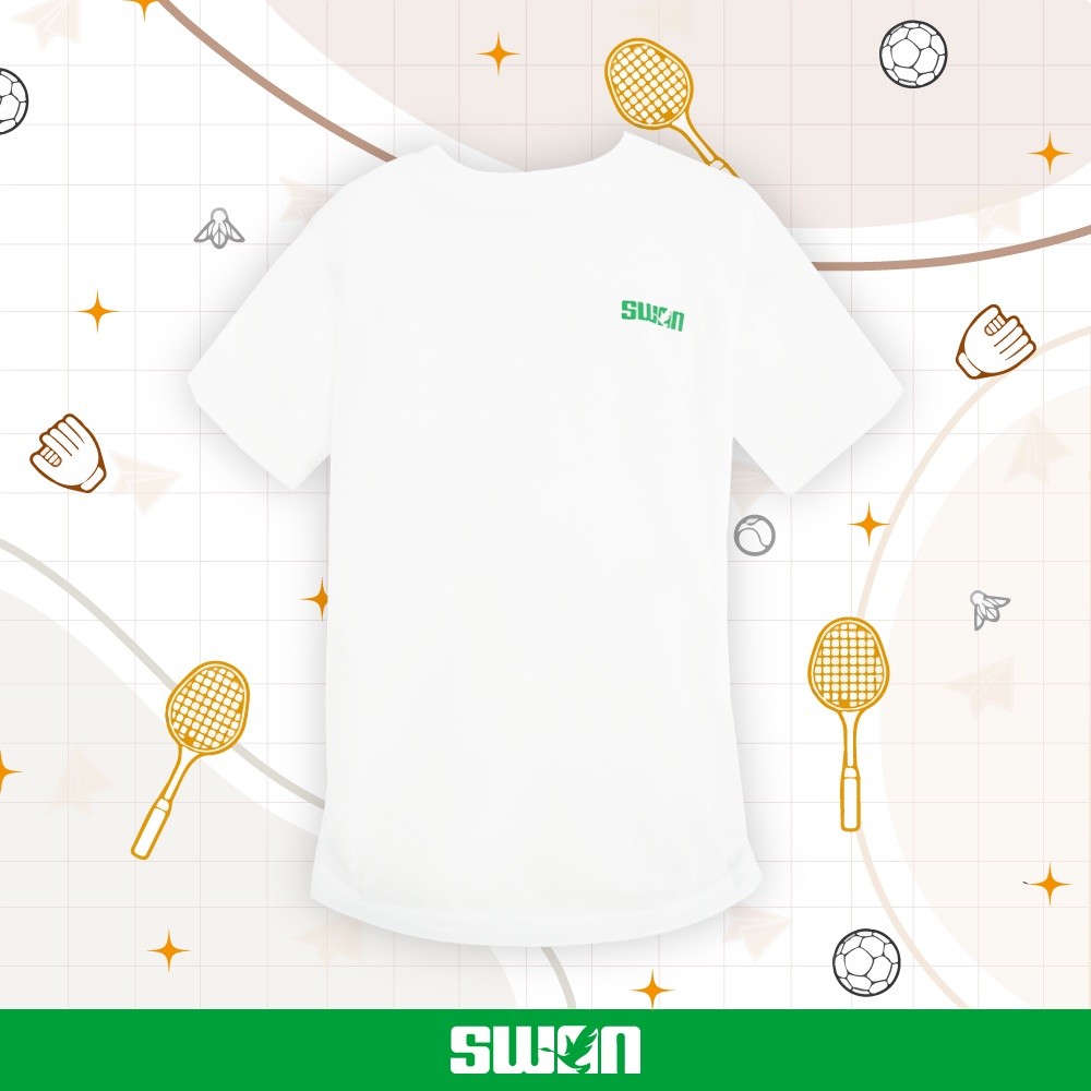 SWAN UNISEX เสื้อยืดสีขาว ROUND NECKS-5XL