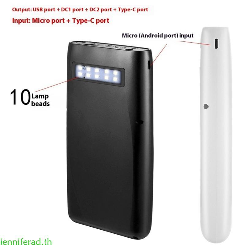 Jenniferad Variable Voltage Plastic PowerBank Case DIY 18650 กล่องสําหรับอุปกรณ์ชาร์จเครื่องมือแหล่ง
