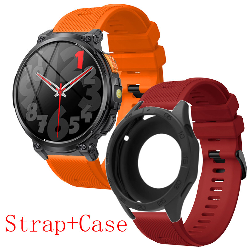สาย เคส AXON Mega Smart Watch Case Silicone Band สําหรับ AXON Mega pro Strap สายรัดข้อมือสร้อยข้อมือฝาครอบหน้าจอเกราะป้องกันกันชนนาฬิกาอุปกรณ์เสริม