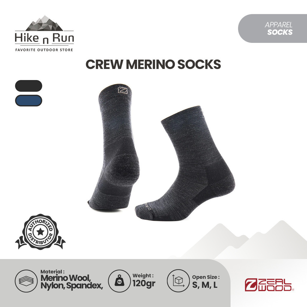 Zealwood Merino Crew Socks – Hiking & Lifestyle Outdoor Socks