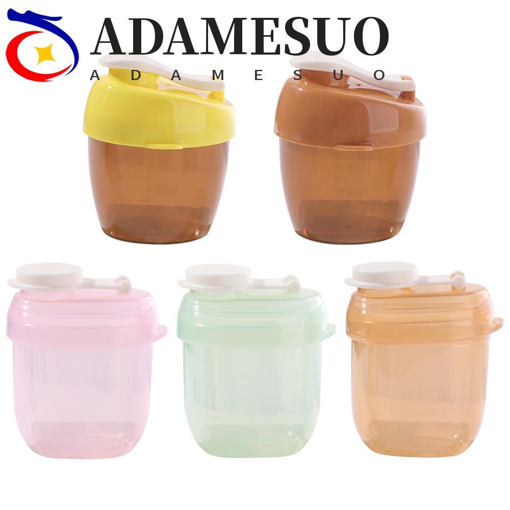 ADAMESUO กล่องนมผงเด็ก, กล่องอาหารกลางวันให้อาหารนมผง Toddle ภาชนะขนม, น่ารักธัญพืชที่จําเป็นพร้อมช้