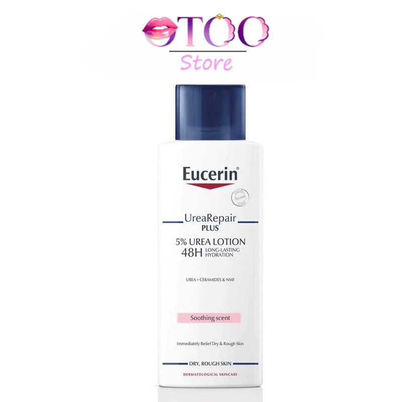 Eucerin Urea Repair Plus 5% Urea Lotion 48H Long-Lasting Hydration 250 ML. ยูเซอริน โลชั่นกู้ผิวแห้งมาก ลอกขุย