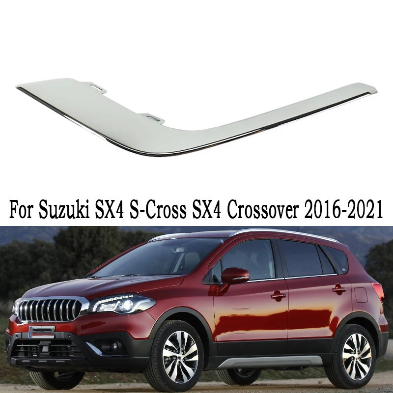 สําหรับ Suzuki SX4 S-Cross SX4 Crossover 2016-2021 รถด้านหน้าหมอกโคมไฟ Chrome Trim ฝาครอบ Garnish 71