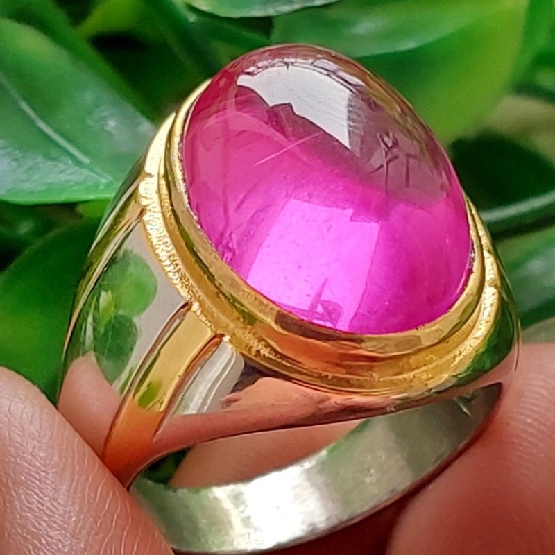ORIGINAL BANGKOK SIAM ROSE STONE RING 9 SCALE HARDNESS