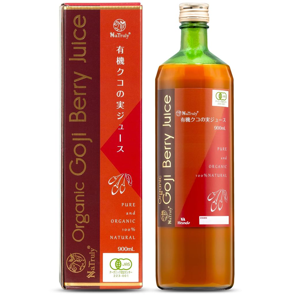 NaTruly Organic Goji Berry Juice 900ml - 100% Pesticide-free No Additives