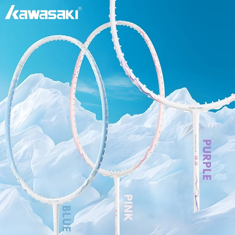 ไม้แบดมินตัน Kawasaki Glacier 5U ความยืดหยุ่นสูงจากคาร์บอนไฟเบอร์ น้ำหนักเบาสำหรับการใช้งานทั่วไป มื