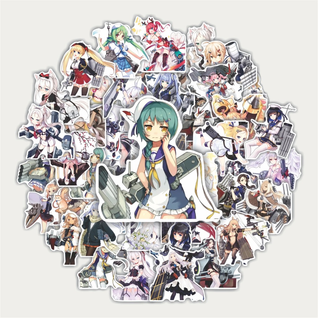 สติ๊กเกอร์แพ็คสติ๊กเกอร์ AZUR LANE CHARACTER MIX | สติ๊กเกอร์ TUMBLR | สติ๊กเกอร์แล็ปท็อปสําหรับกระเ