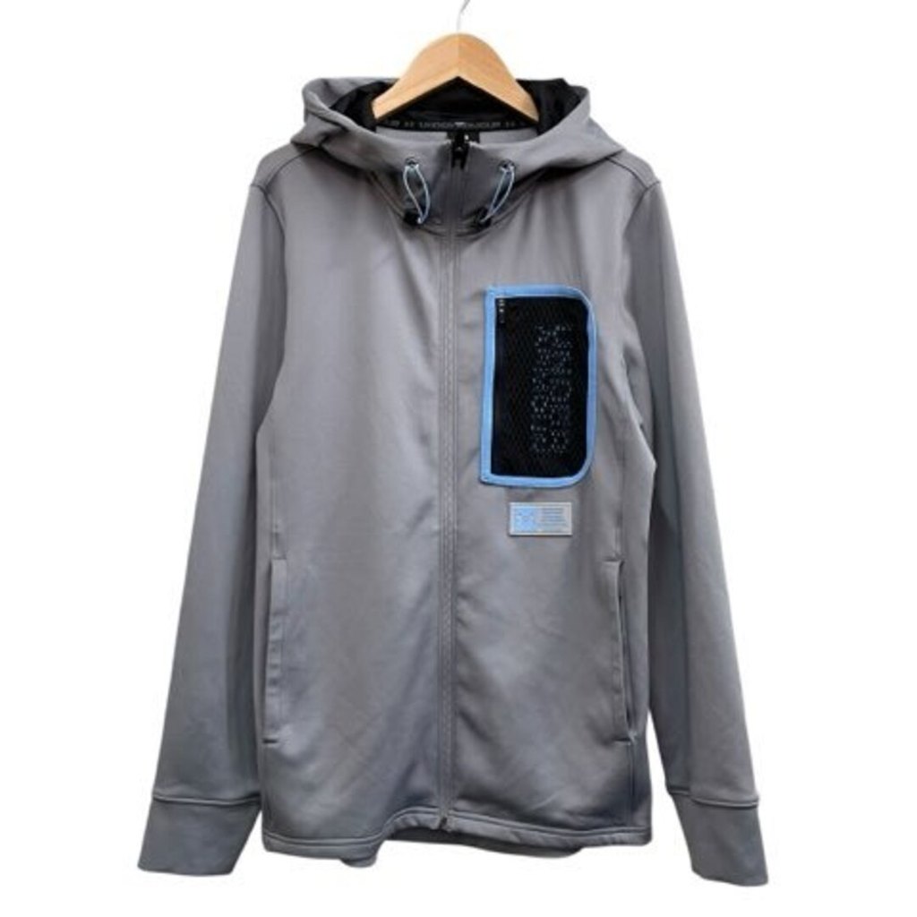 Under Armour WHEIR Jacket gray Zip blue Direct from Japan Secondhand