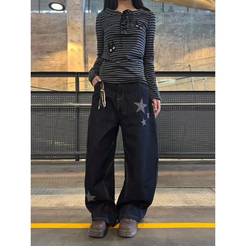 CTB Captain Beer American Retro Street อินเทรนด์ลายรอบคอสายรัดสายรัดSlim-FitเอวแคบBottoming
