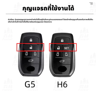 FOREST | 【เคสกุญแจโลหะผสมสังกะสีระดับไฮเอนด์】 สำหรับ Toyota Alphard Sienna 5-Button 6-Button - ป้องกันเต็มที่ กันรอยขีดข่วน ทนแรงกระแทก ไม่มีสัญญาณรบกวน หรูหราระดับพรีเมียม
