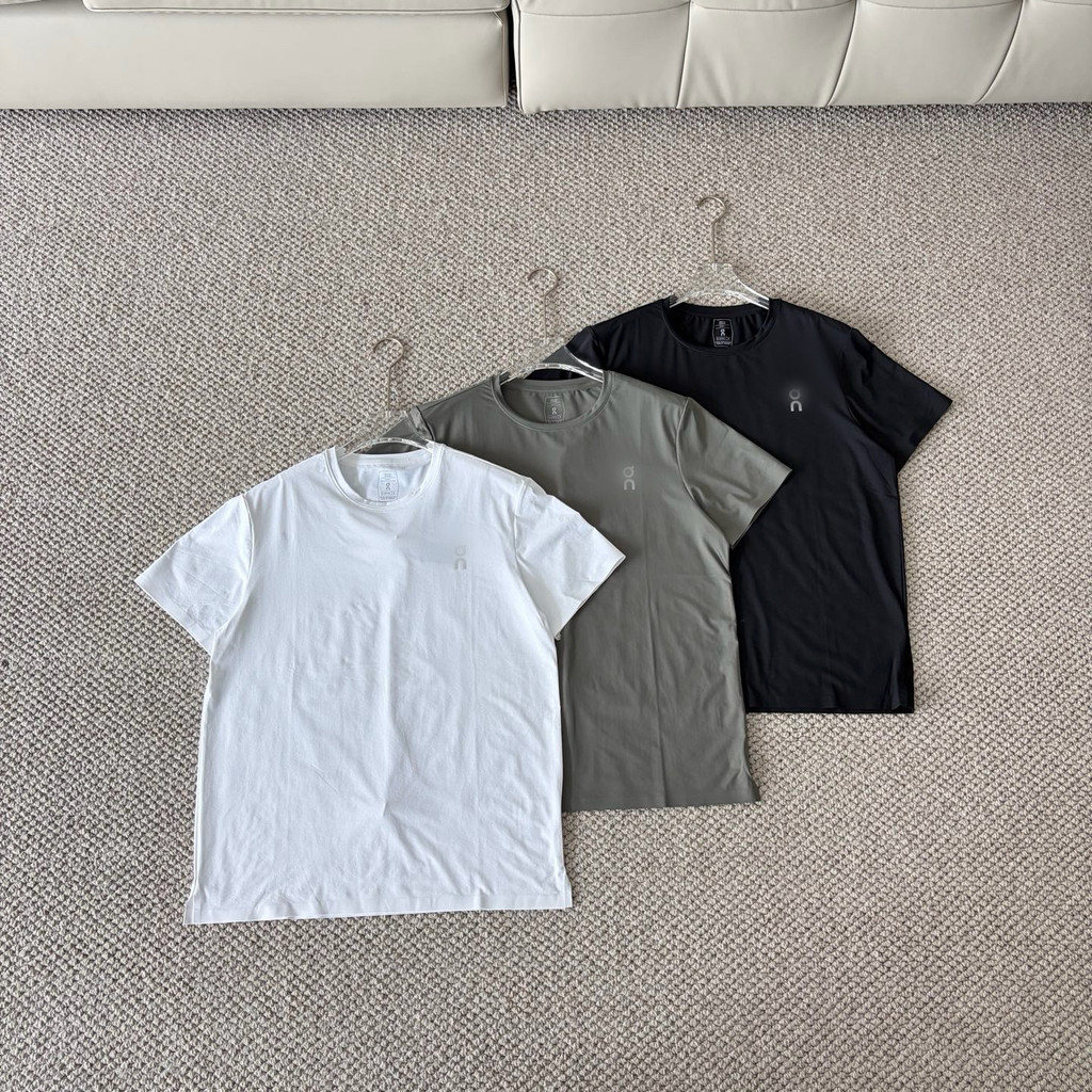 HBU1 บนออกกําลังกายกลางแจ้งกีฬาพักผ่อนแขนสั้น Moisture Wicking รอบคอ Quick-Drying เสื้อยืดผู้ชาย