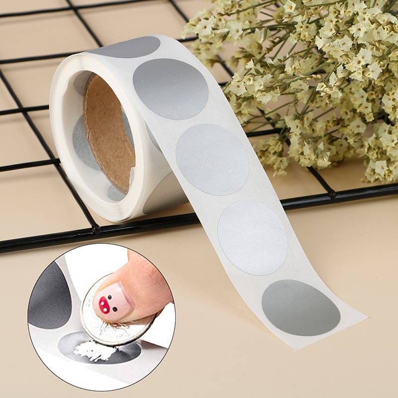 [QY] 300 ชิ้น Round Silver Scratchs Off Stiers 1 นิ้ว Scratc Off Labels Stier TH