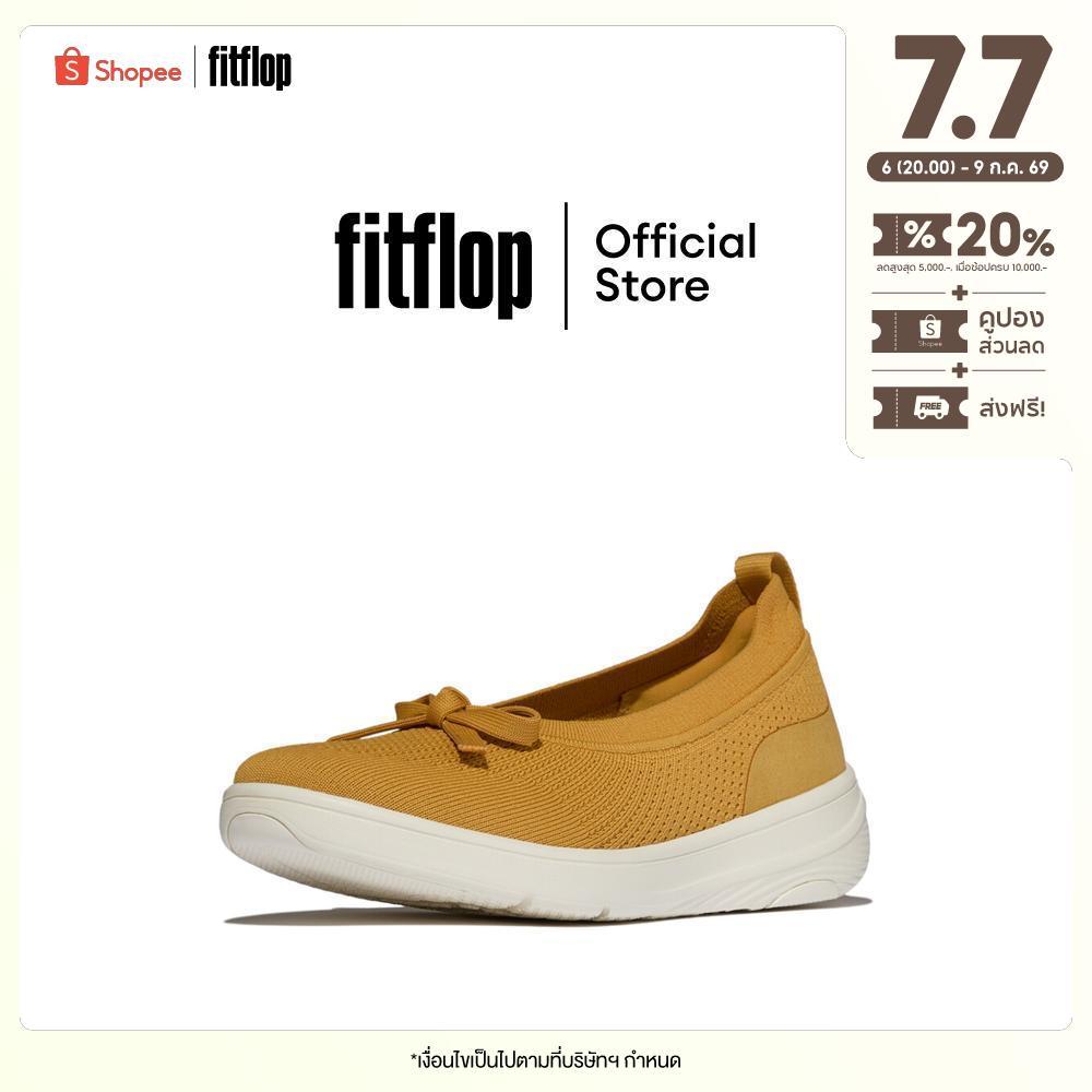 FITFLOP SUPER-Q BOW KNIT BALLET FLATS รองเท้าทรงบัลเล่ต์ผู้หญิง รุ่น JH8-D65 สี YELLOW