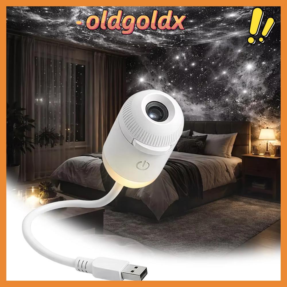 OLDGOLDX Galaxy Star Projector, USB Powered ปรับความสว่างได้ Starry Sky Projector, 360° Rotation Por