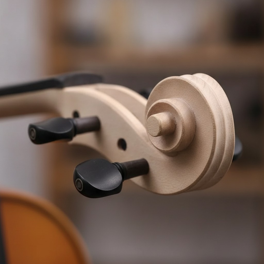 คอไวโอลิน Fingerboard Ebony ไวโอลินคอ Maple Body Instrument Part ที่ถูกต้อง Intonation สําหรับ Luthi