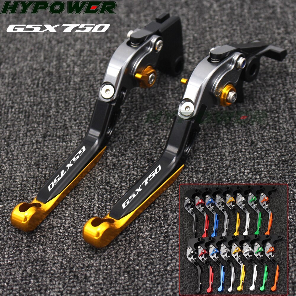 รถจักรยานยนต์พับขยายเบรคคลัทช์เบรคสําหรับ SUZUKI GSX750 UNFAIRED GSX 750 GSX750 Unfaired 1998 1999