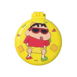 Comb Crayon Shinchan หวีกระจกแบบพกพาชินจัง ทรงกลมพับได้ กว้าง 7 ซม. ลายการ์ตูนลิขสิทธิ์ วัสดุพลาสติก