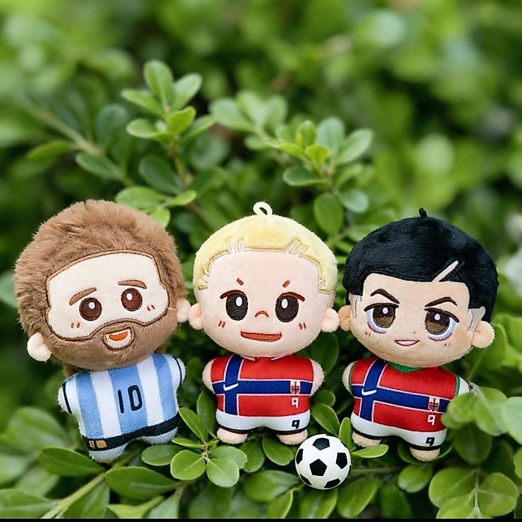10ซม.ปลาดาวพิมพ์ของเล่นการ์ตูนผ้าฝ้ายตุ๊กตาน่ารักโรนัลโด้เมสซี่ตุ๊กตาจี้ของขวัญ