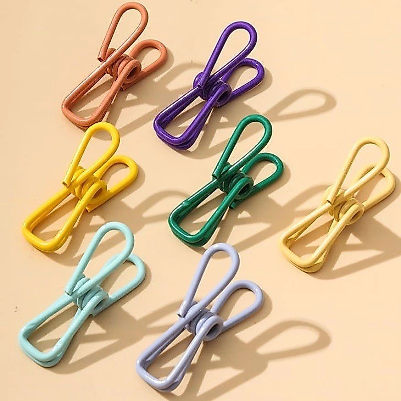 แพ็ค10ชิ้น ตะขอ หนีบที่หนีบผ้า คลิปสแตนเลสพร้อมคลิปตะขอ ที่หนีบผ้า ไม้หนีบผ้าสแตนเลส (ร้านไทย) G3354