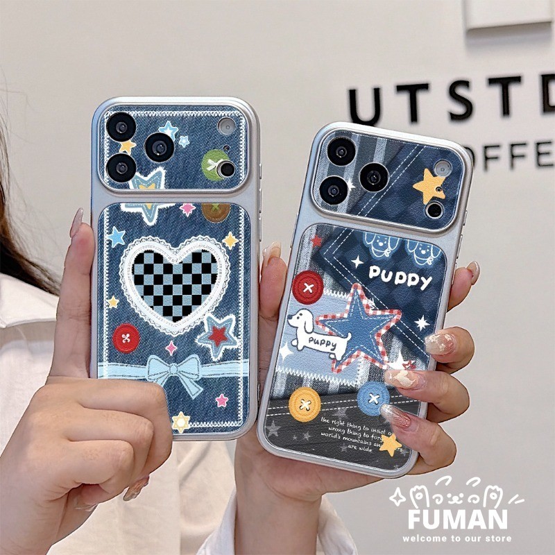 น่ารักหัวใจกางเกงยีนส์เคสโทรศัพท์สําหรับVivo Y05 Y04 Y04S Y03 Y03T Y02 Y02S Y02T Y02A Y01A Y77 Y75 Y