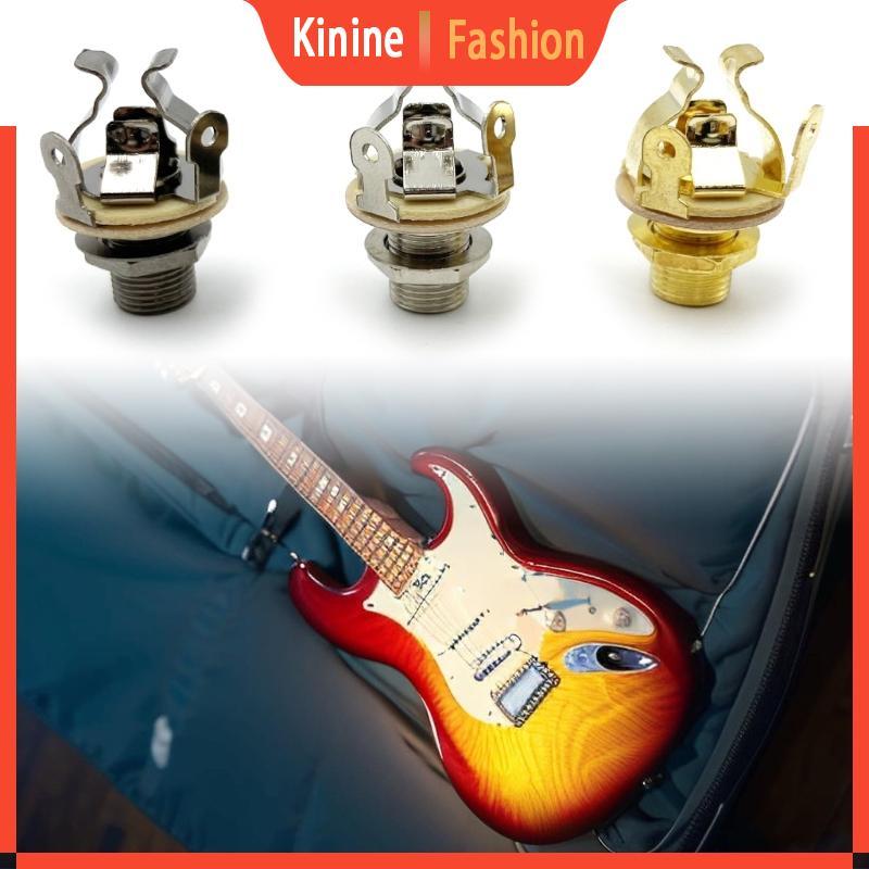 KIN Professional Brasses Pickup Guitar Pickup Output Jacks Metal Guitar Socket สําหรับติดตั้งง่าย