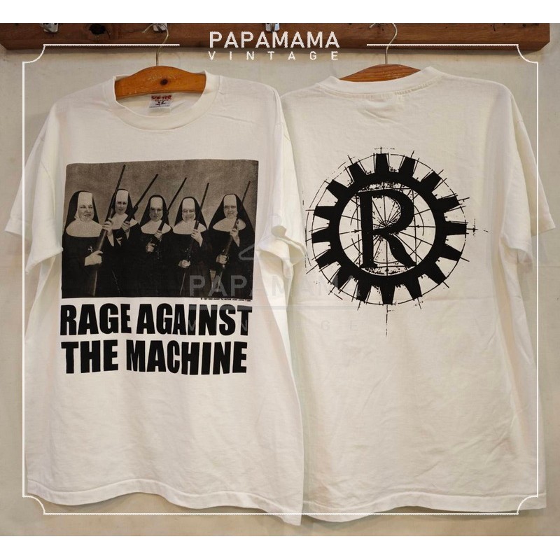 [ RAGE AGAINST THE MACHINE ] Nuns with Guns เสื้อวินเทจ เสื้อทัวร์ วงร๊อค papamama vintage shirt