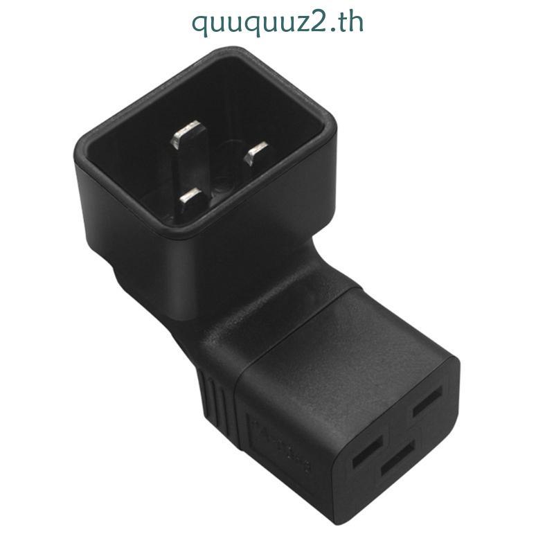 Quu IEC320 C20 ถึง IEC320-C19 ปลั๊กแปลง C20 ชาย 3Pins ถึง IEC320-C19 อะแดปเตอร์