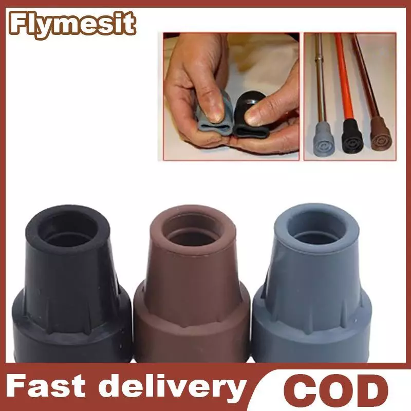 Flymesit 19 มม.Antiskid ยาง Crutch Tip Pad ยางทนทาน Anti-Slid Heavy Duty Canes สําหรับเดิน Sti Crutch EN