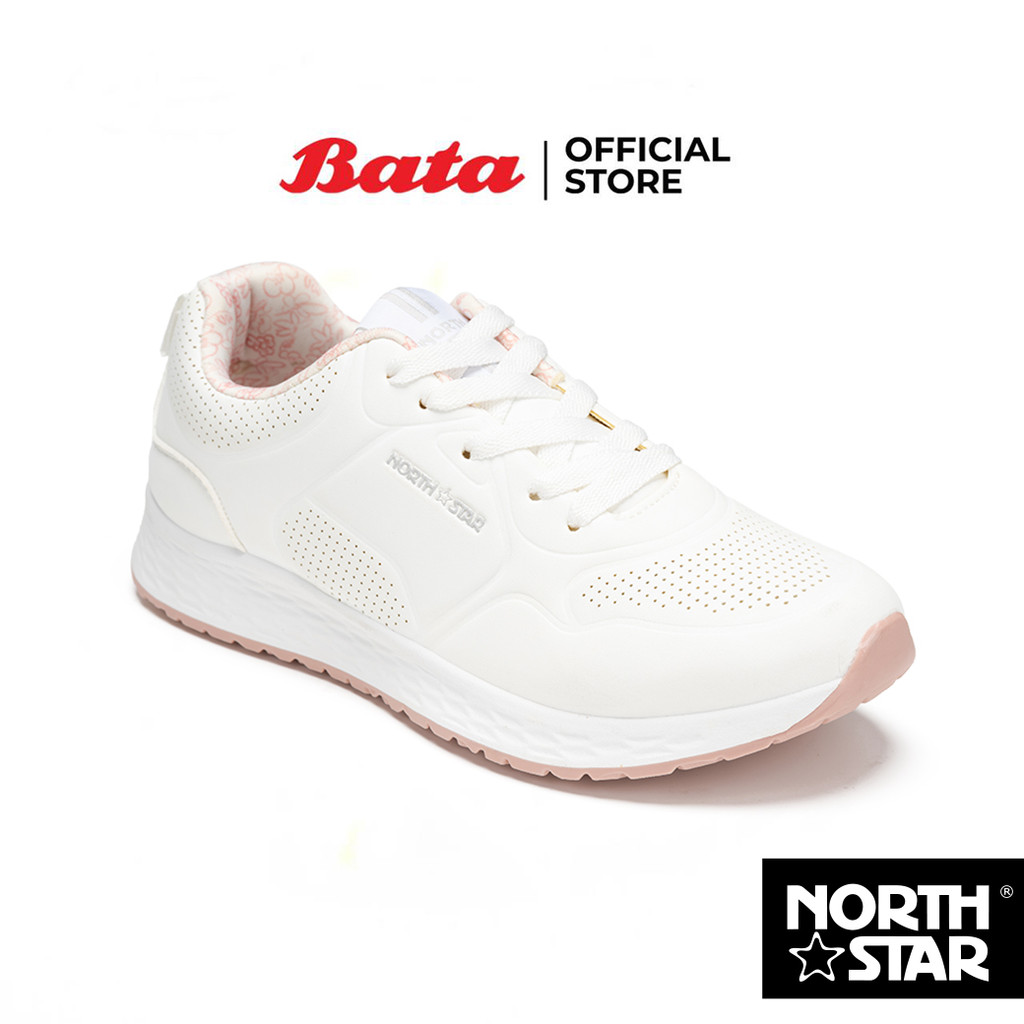 Bata บาจา North Star รองเท้าผ้าใบสนีคเกอร์ แบบผูกเชือก สำหรับผู้หญิง รุ่น HANS สีเบจ 5208148 สีขาว 5201148