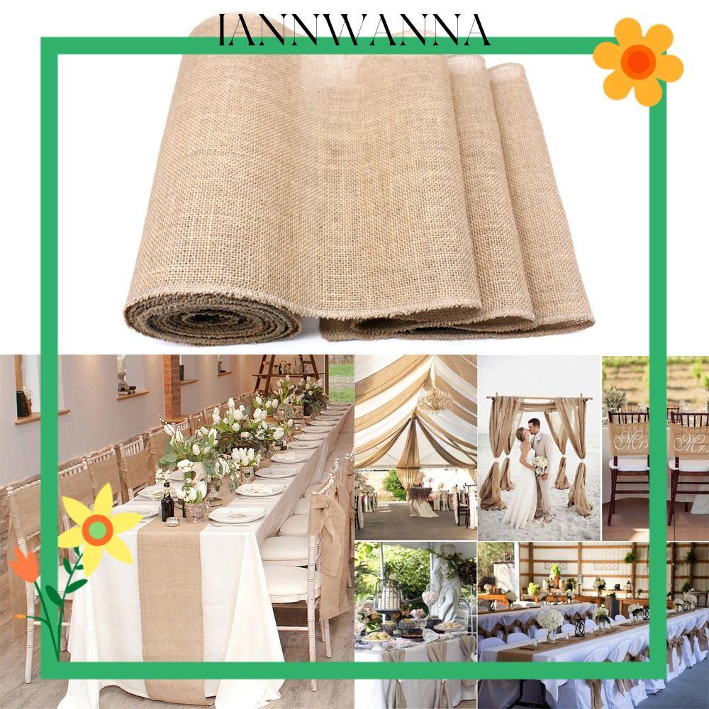 IANNWANA Vintage Table Runner งานแต่งงาน Country Party ตกแต่ง Home Table Runners