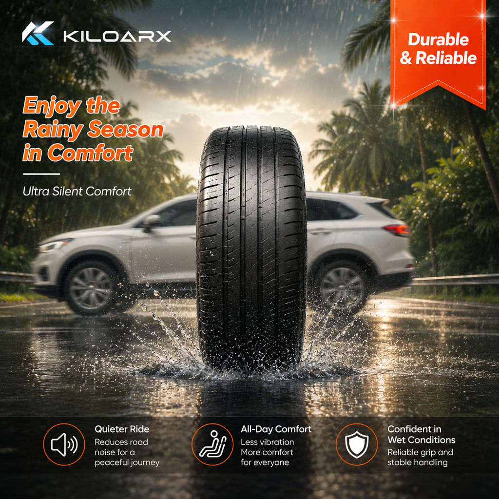 Kiloarx 225/45r19 ยางรถแบบไม่มียางกันลื่นทนทาน Core Performance